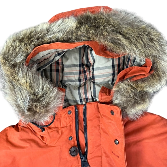 Banana Republic Snorkel Parka Puffer Jacket Mens Sz L Down Filled Hooded Waxed - Picture 5 of 12